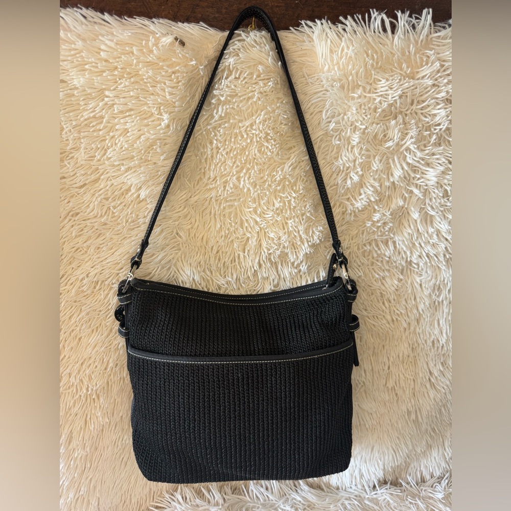 The Sak Black Woven Shoulder Bag